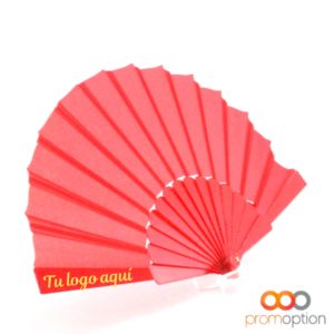 Abanico Tela 30 ABANICO TELA Personalizada ROJO 3