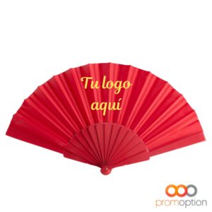 Abanico Tela 32 ABANICO TELA Personalizada ROJO
