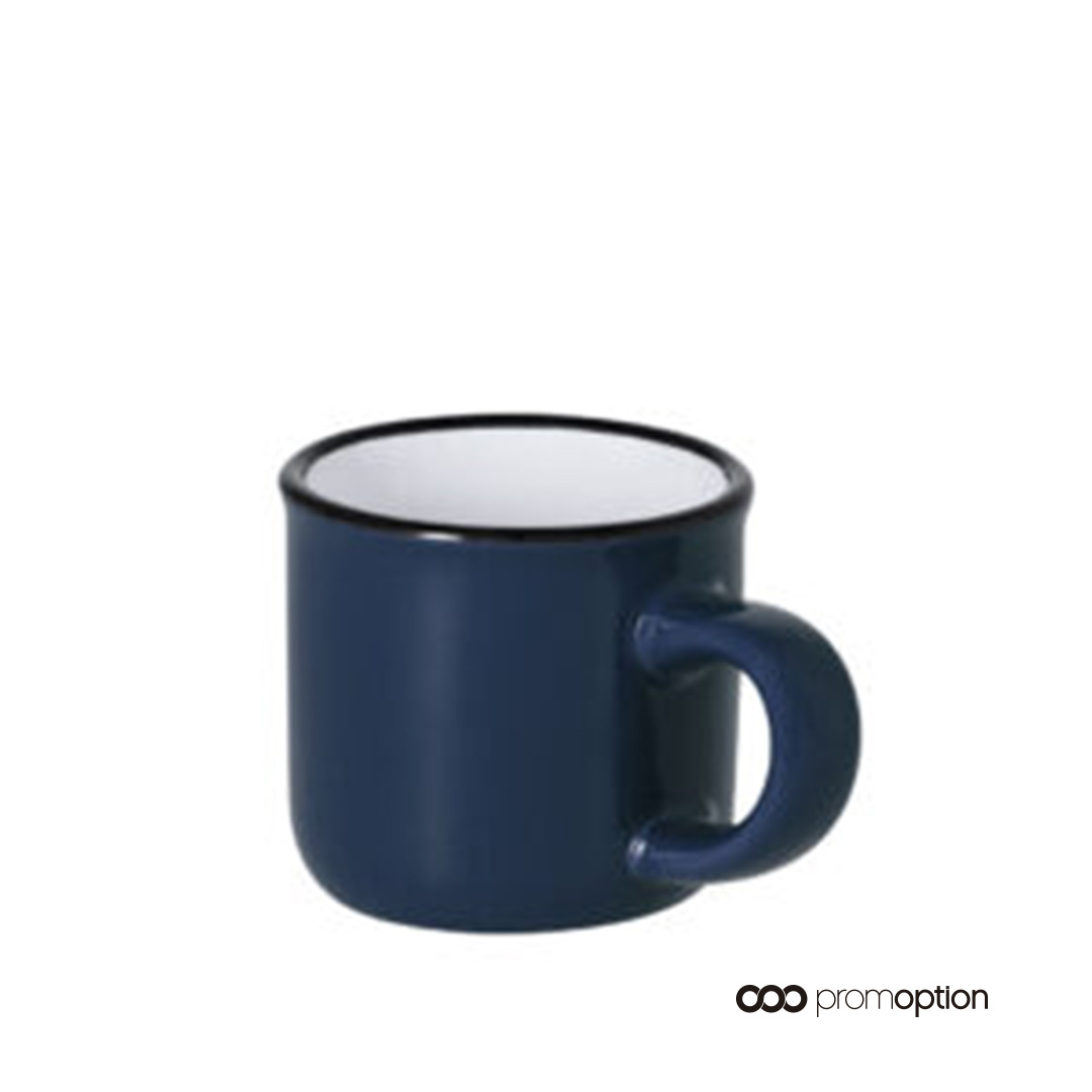 Taza Cerámica Personalizada Ridot 2 Taza cerámica azul marino, diseño vintage.