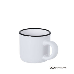 Taza Cerámica Personalizada Ridot 7 Taza cerámica personalizada blanca con borde negro, diseño vintage.