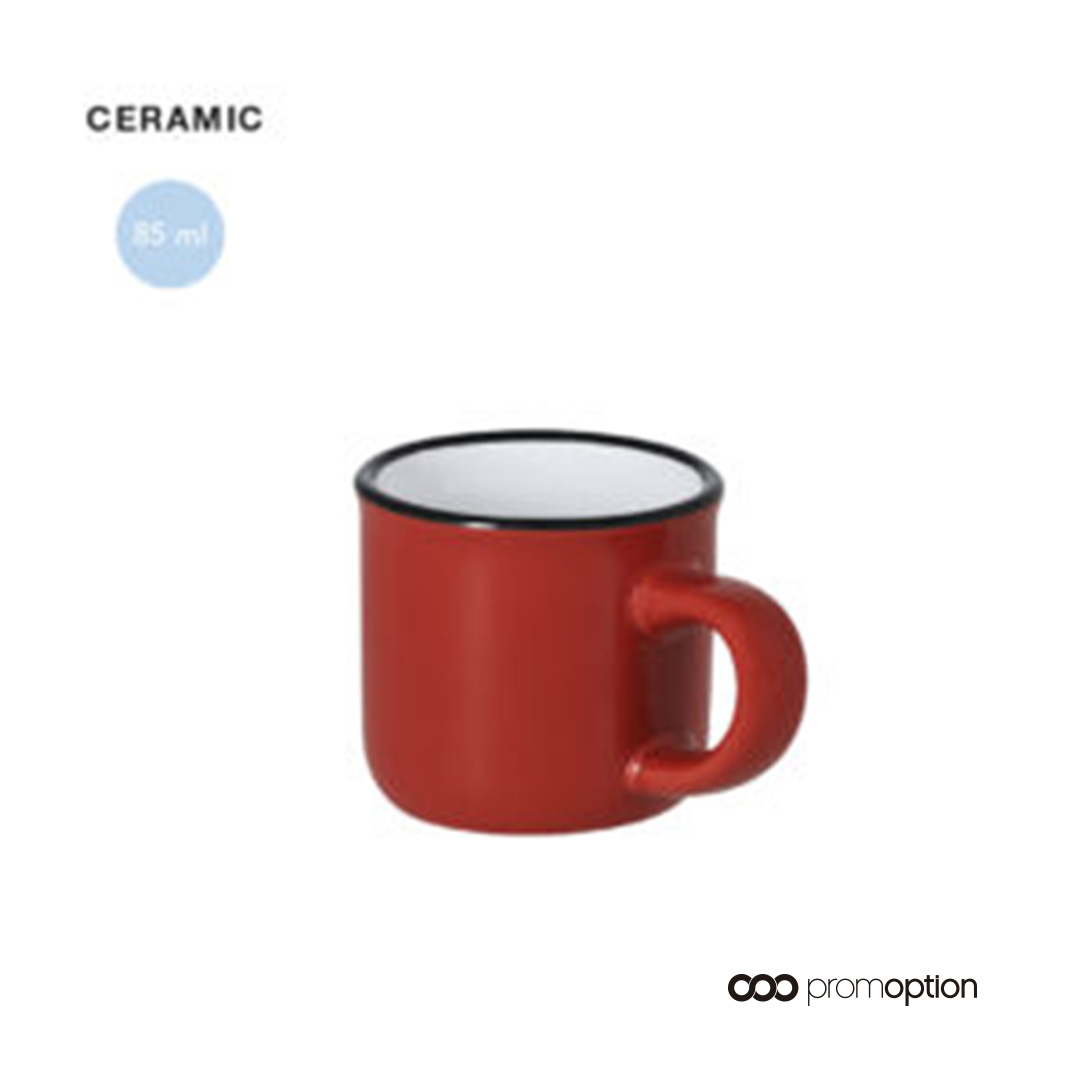 Taza Cerámica Personalizada Ridot 1 Taza cerámica personalizada color rojo, diseño vintage.